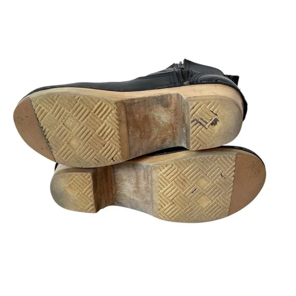 No. 6 black leather clog ankle boots - Picture 14 of 14